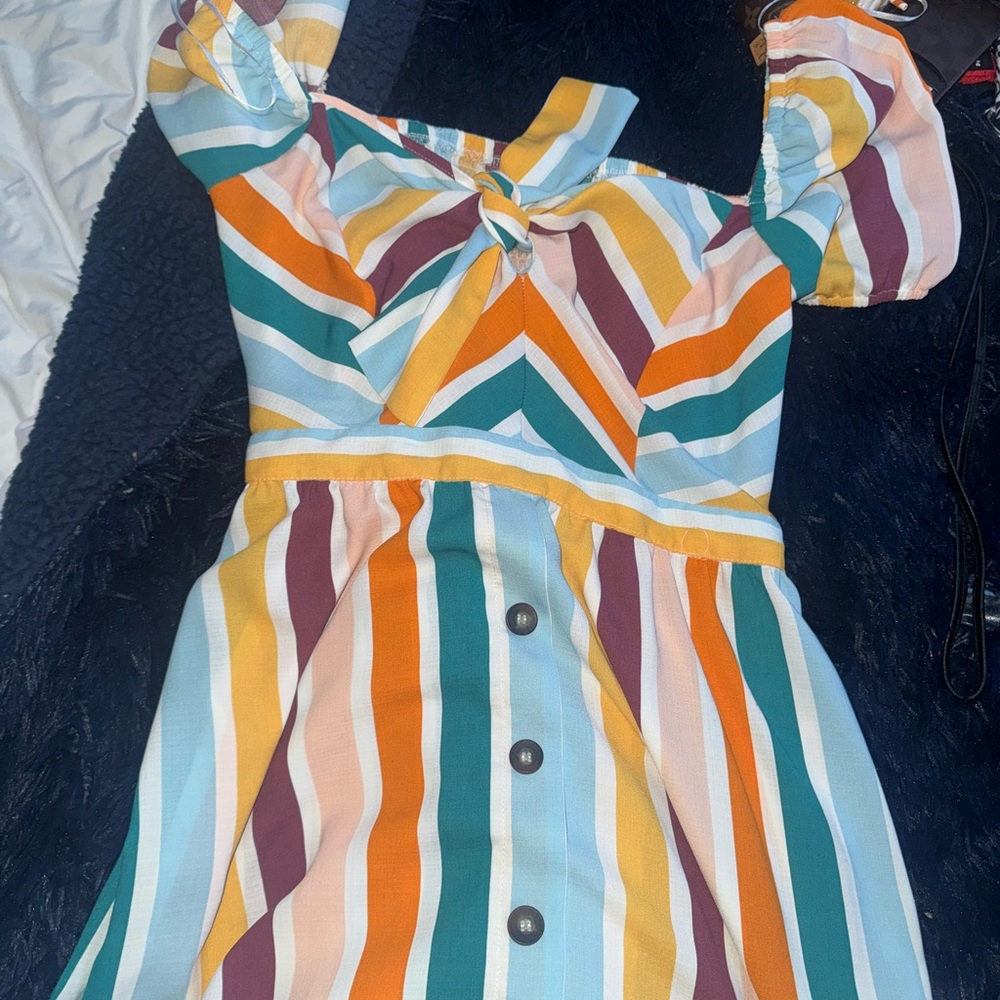 Colorful Striped  Dress
